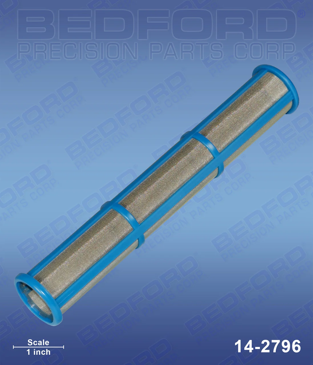 Outlet Filter, 100 Mesh, Long, Blue